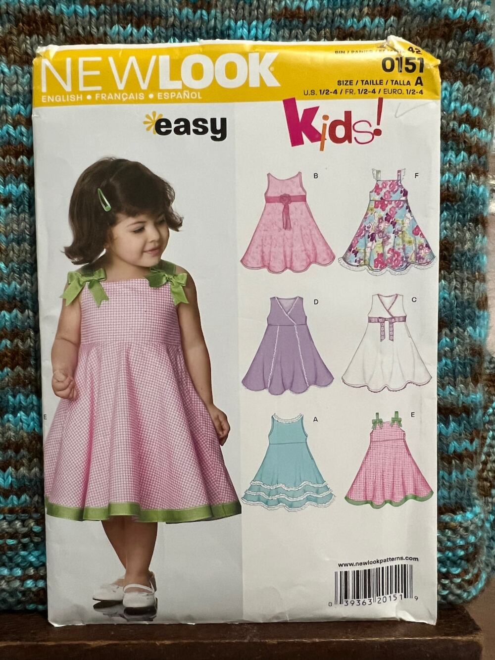Simplicity sewing pattern  0151 Girls dress fit and flare sz 1/2-4